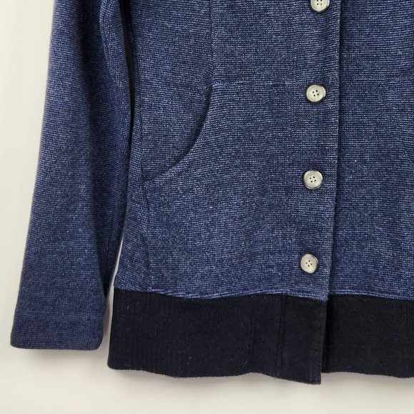 Mountain Hardwear Heather Blue Wool Blend Button Up Sweater sz S - Picture 3 of 8